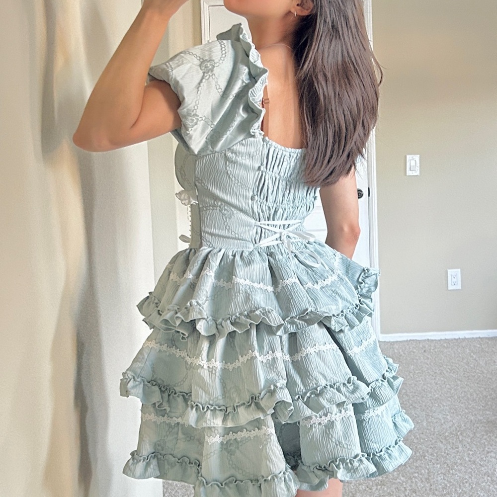 🛑LAST CHANCE🛑 NWT Ocelot Mint Sweet Lolita OP Princess Dress - Picture 8 of 12